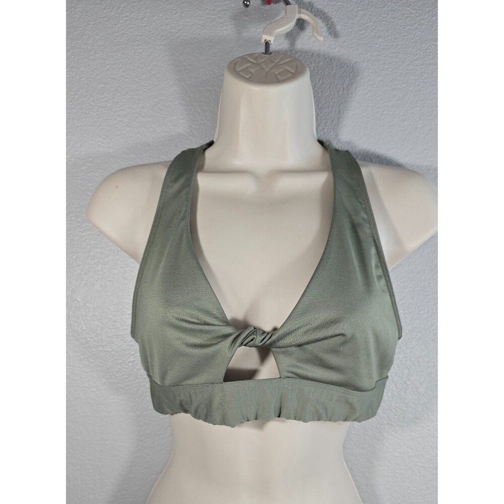 Victoria's Secret PINK Army Green Ultimate Twist Front Sports Bra Size Medium BQ